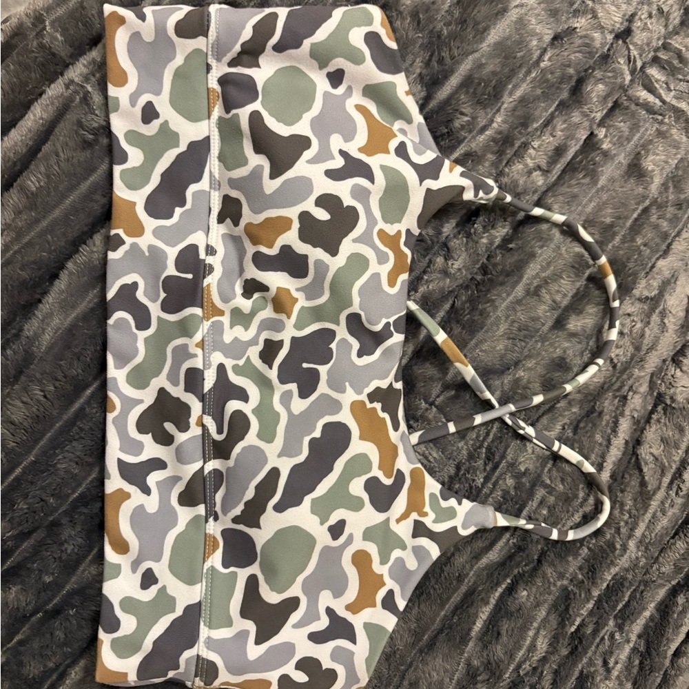 Camouflage Print Sports Bra